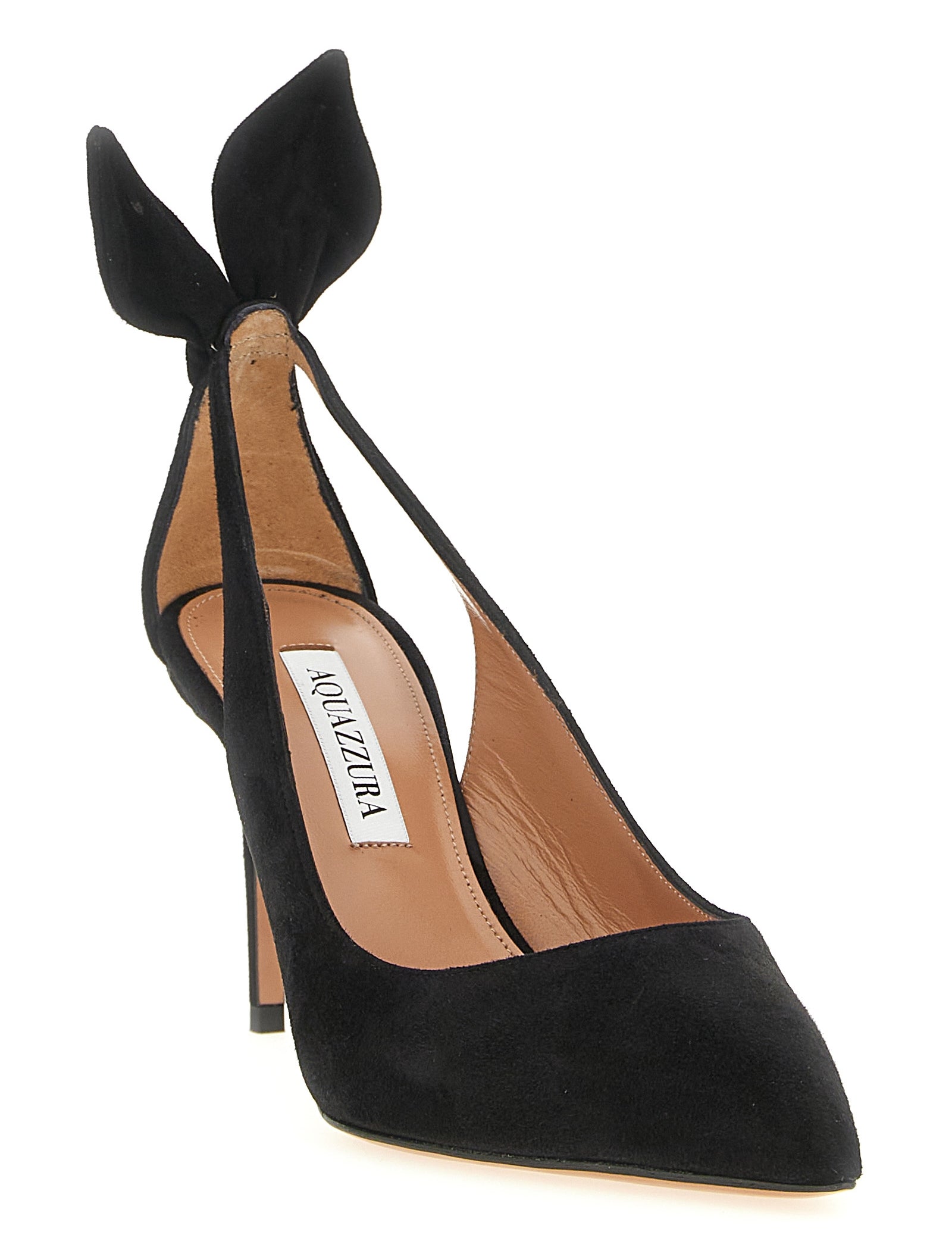 Aquazzura Black Kidskin Suede High Heel Pumps