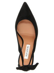 Aquazzura Black Kidskin Suede High Heel Pumps