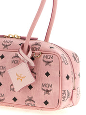 MCM Light Pink Coated Canvas Shoulder Bag