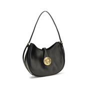 Versace Black Calf Leather Shoulder Bag