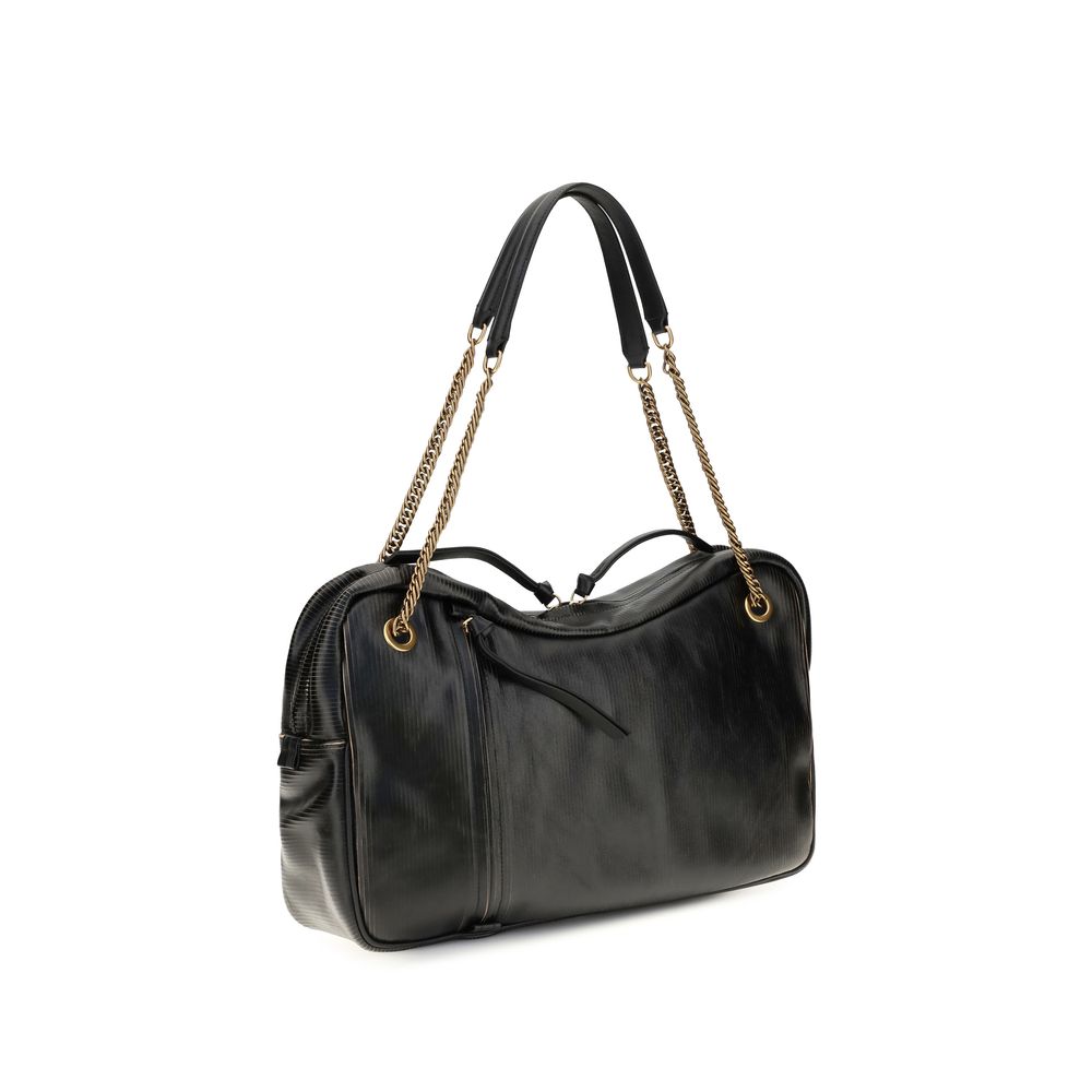Vivienne Westwood Black Calf Leather Shoulder Bag
