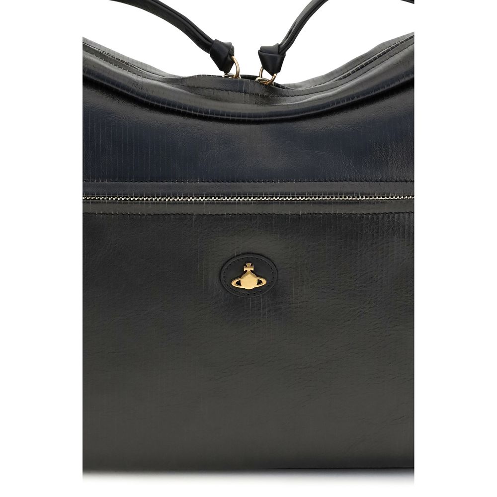 Vivienne Westwood Black Calf Leather Shoulder Bag
