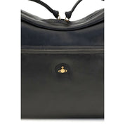 Vivienne Westwood Black Calf Leather Shoulder Bag