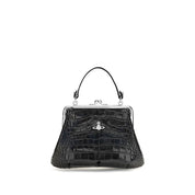 Vivienne Westwood Black Calf Leather Shoulder Bag