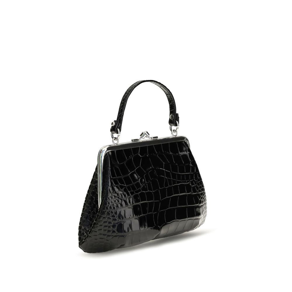 Vivienne Westwood Black Calf Leather Shoulder Bag