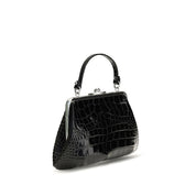 Vivienne Westwood Black Calf Leather Shoulder Bag