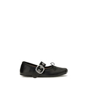 Vivienne Westwood Black Calf Leather Ballet Flats