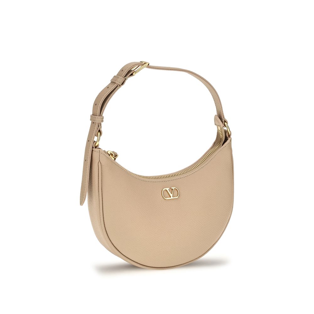 Valentino Garavani Beige Calf Leather Shoulder Bag