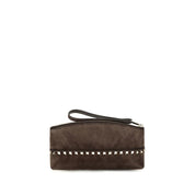 Valentino Garavani Brown Suede Pouch
