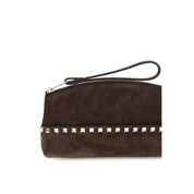 Valentino Garavani Brown Suede Pouch