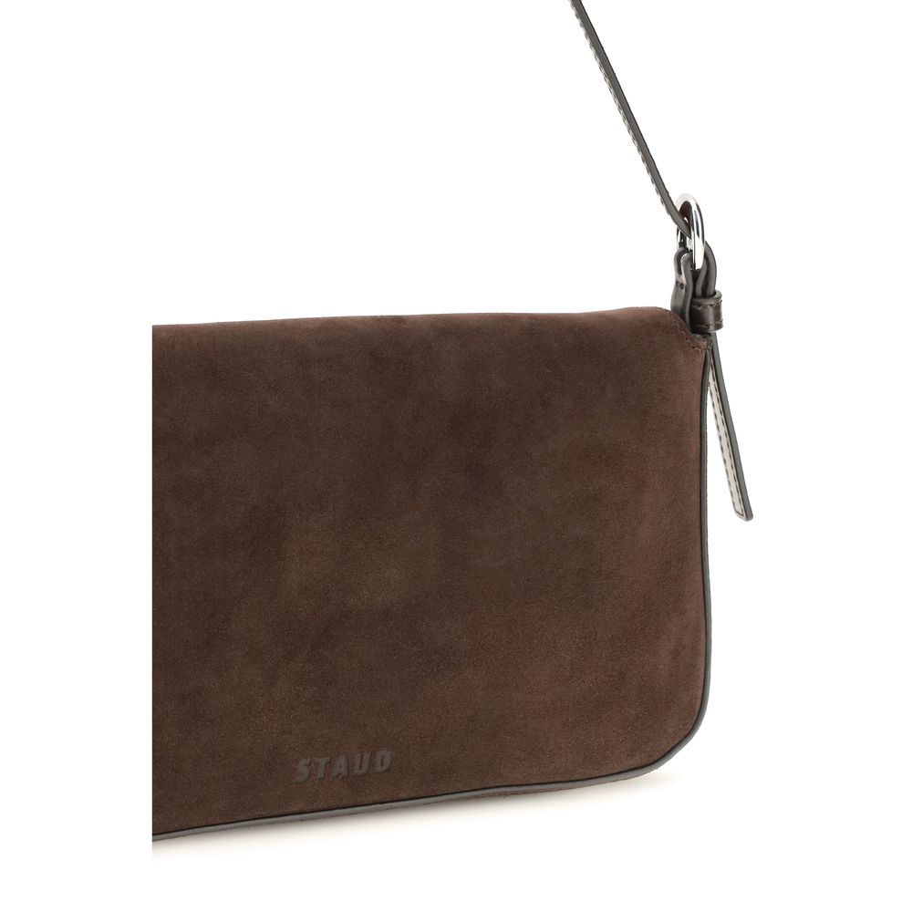 Staud Brown Calf Leather Shoulder Bag