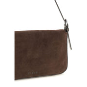 Staud Brown Calf Leather Shoulder Bag