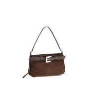 Staud Brown Lamb Leather Shoulder Bag