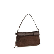 Staud Brown Lamb Leather Shoulder Bag