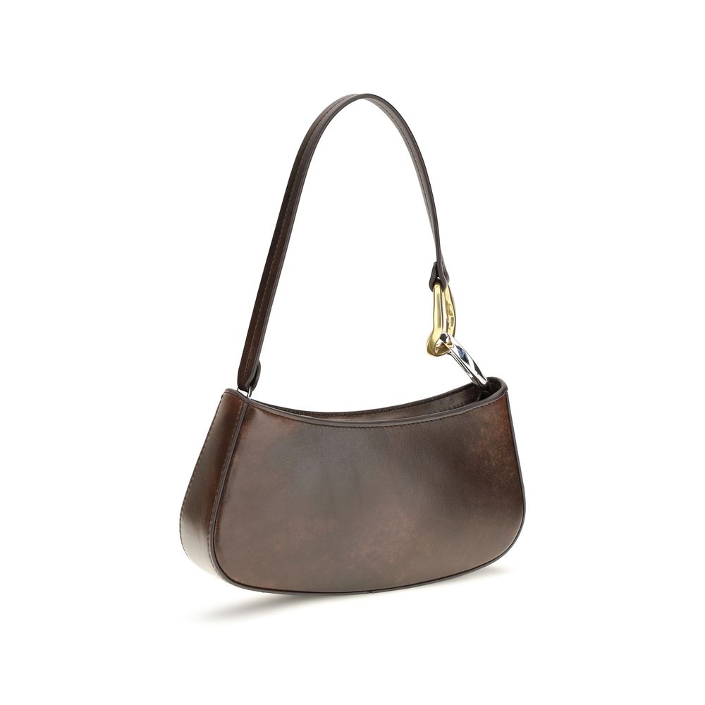 Staud Brown Calf Leather Shoulder Bag
