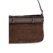 Staud Brown Lamb Leather Shoulder Bag