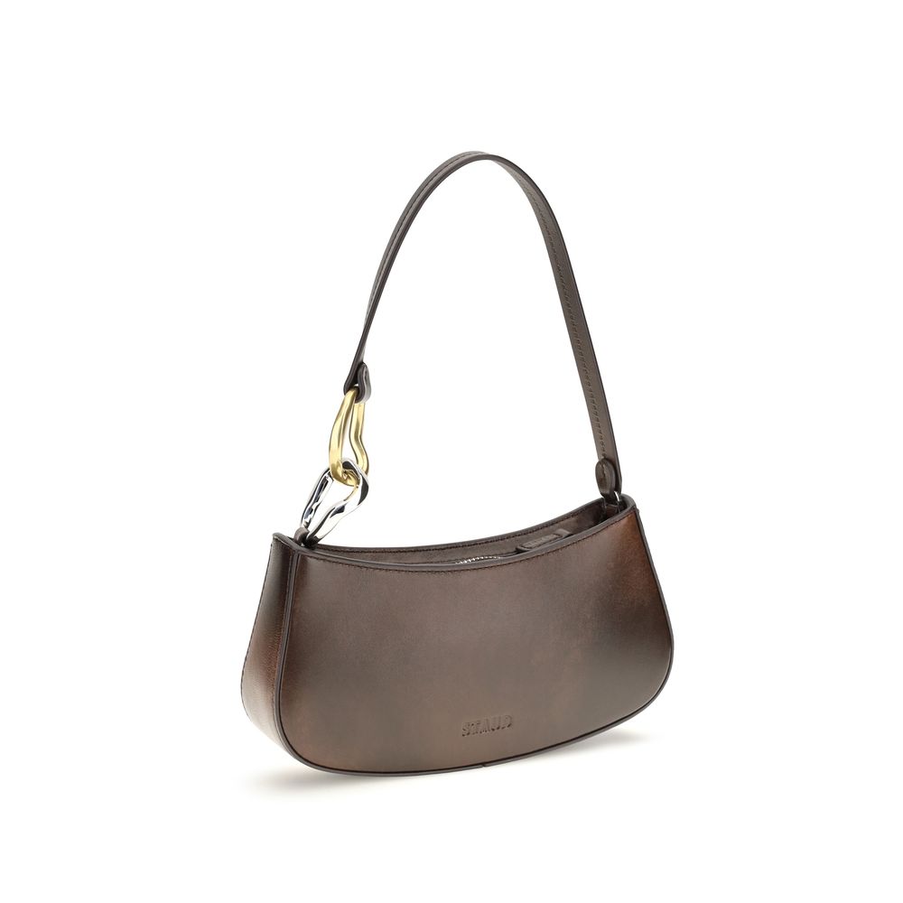 Staud Brown Calf Leather Shoulder Bag