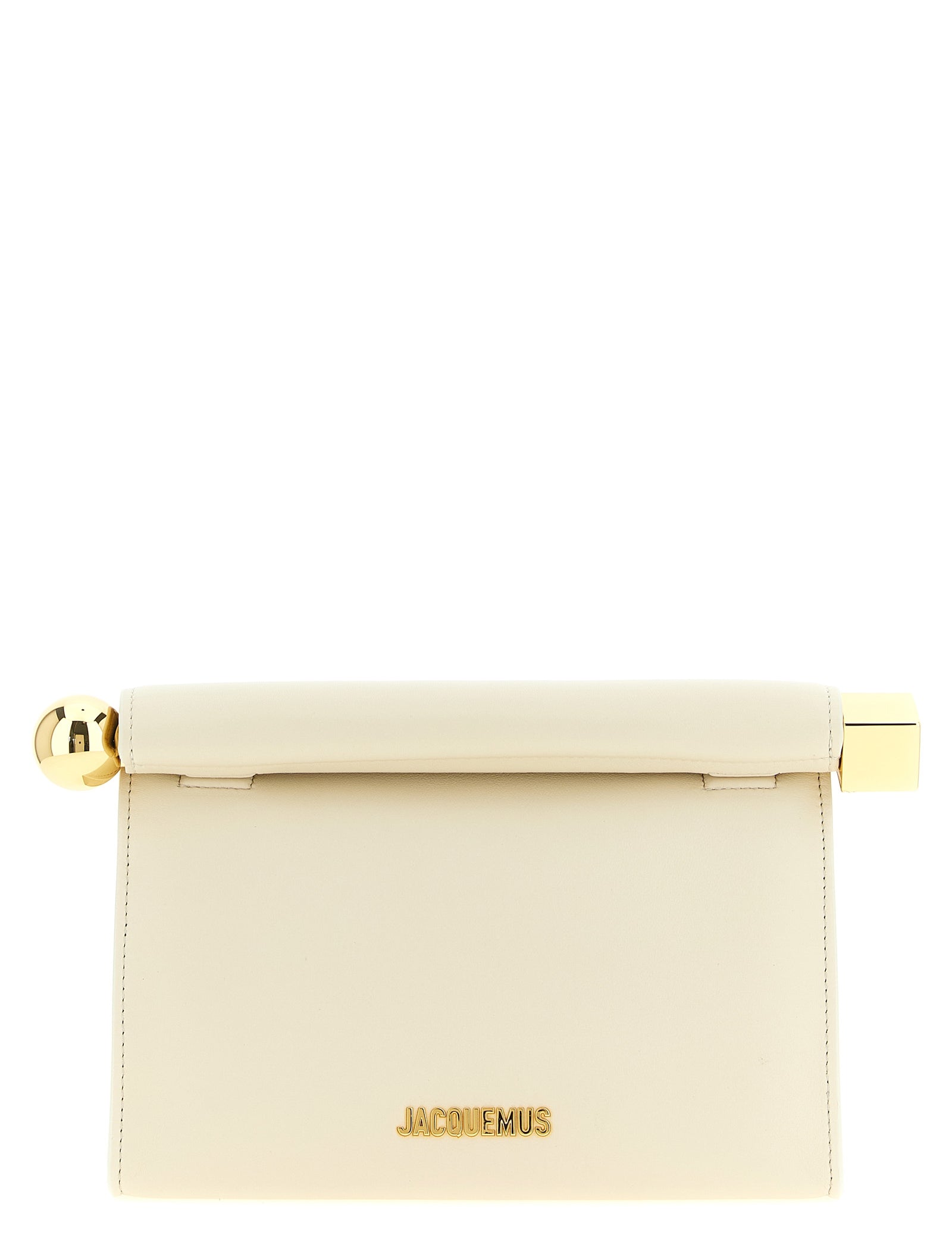 Jacquemus White Lamb Nappa Leather Clutch Bag