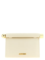 Jacquemus White Lamb Nappa Leather Clutch Bag