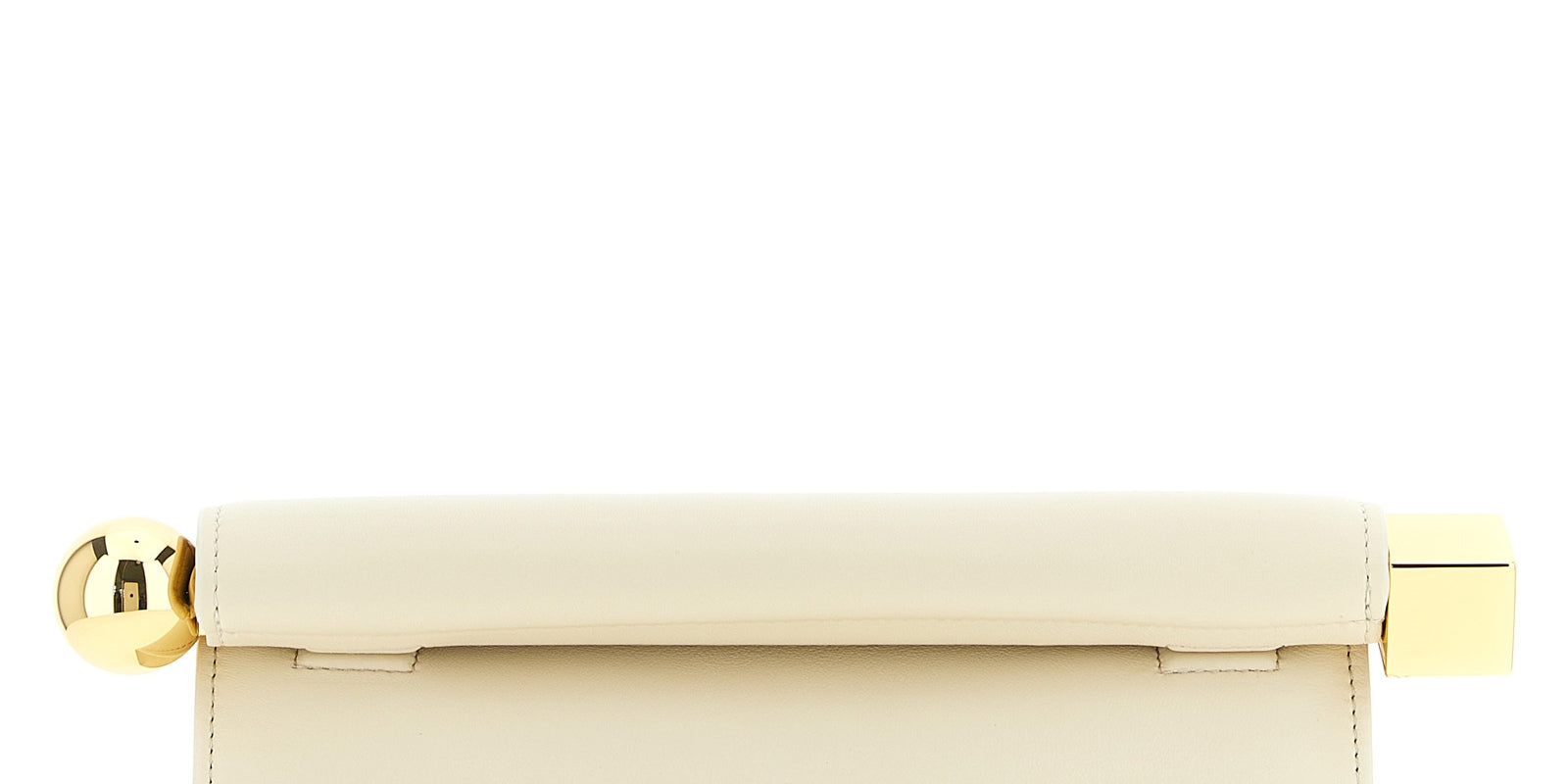 Jacquemus White Lamb Nappa Leather Clutch Bag