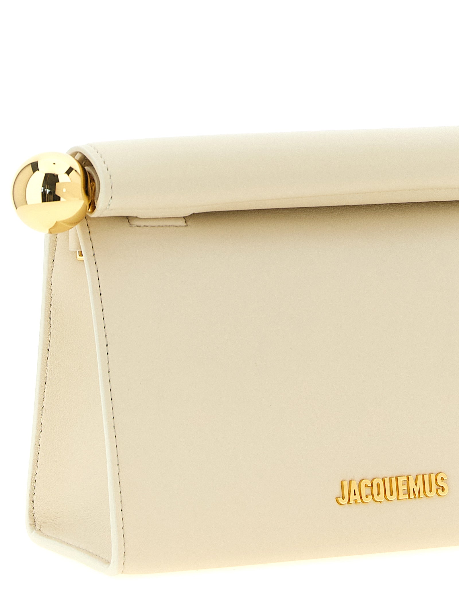 Jacquemus White Lamb Nappa Leather Clutch Bag