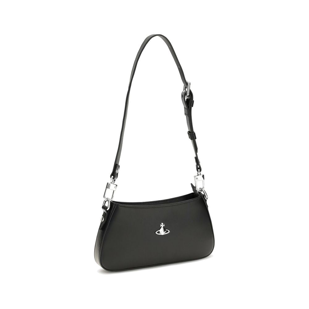 Vivienne Westwood Black Calf Leather Shoulder Bag