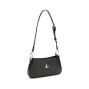 Vivienne Westwood Black Calf Leather Shoulder Bag