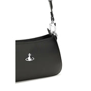 Vivienne Westwood Black Calf Leather Shoulder Bag