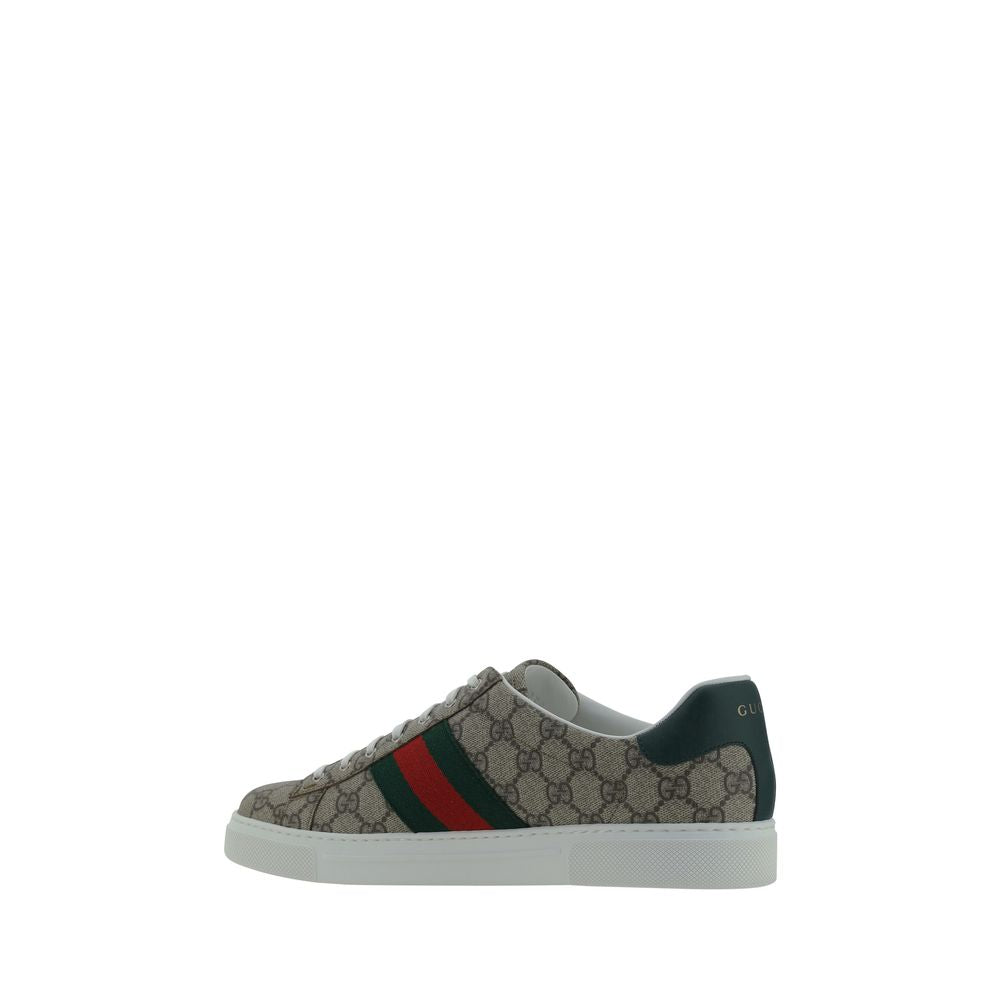 Gucci Beige Polyurethane Low Top Sneakers