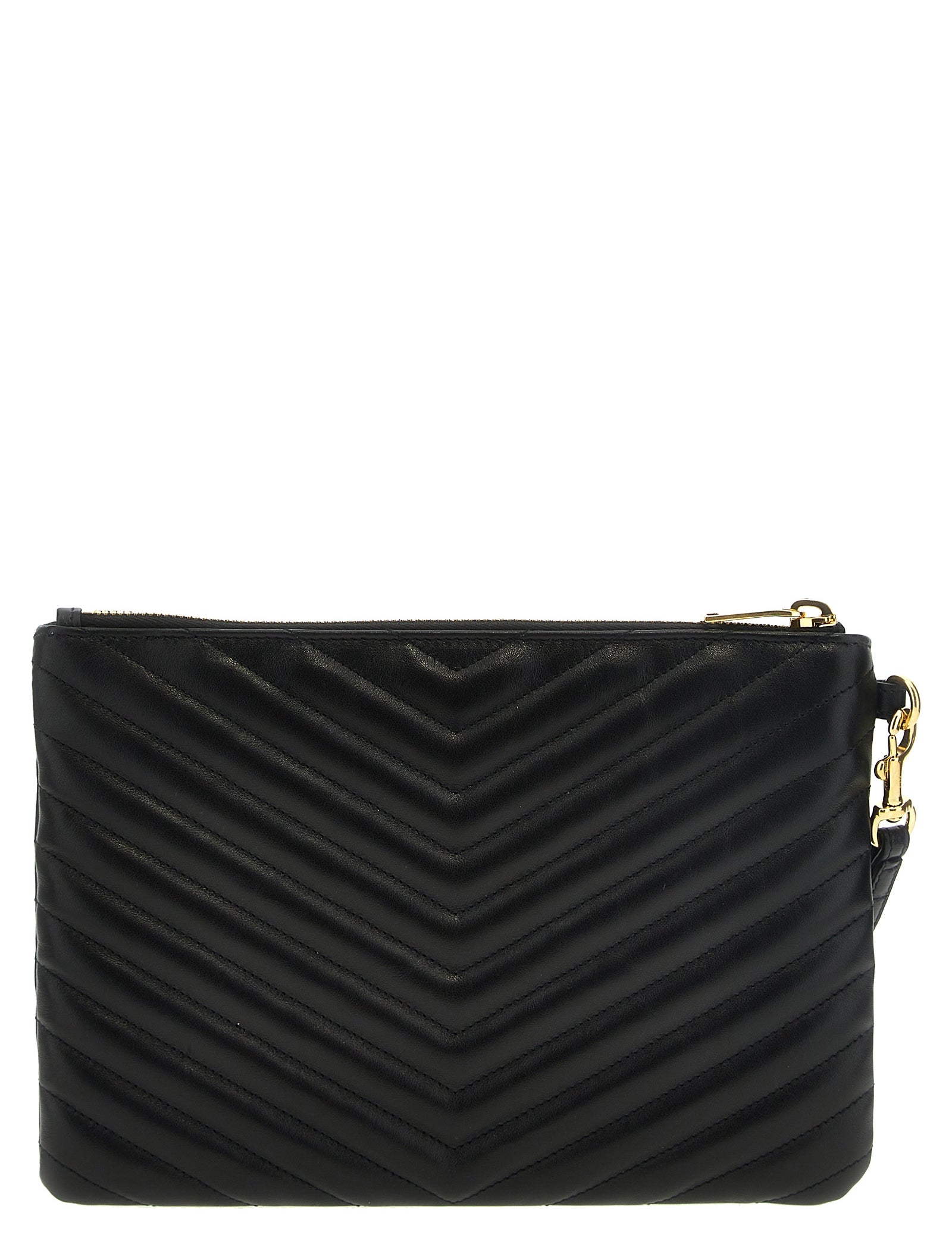 Saint Laurent Black Calfskin Clutch Bag