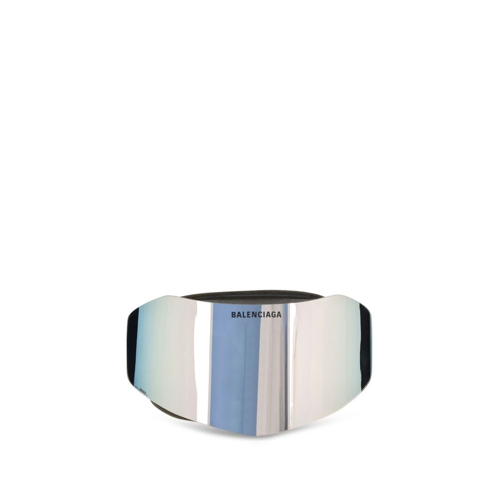 Balenciaga Silver Polyamide Ski Mask Sunglasses
