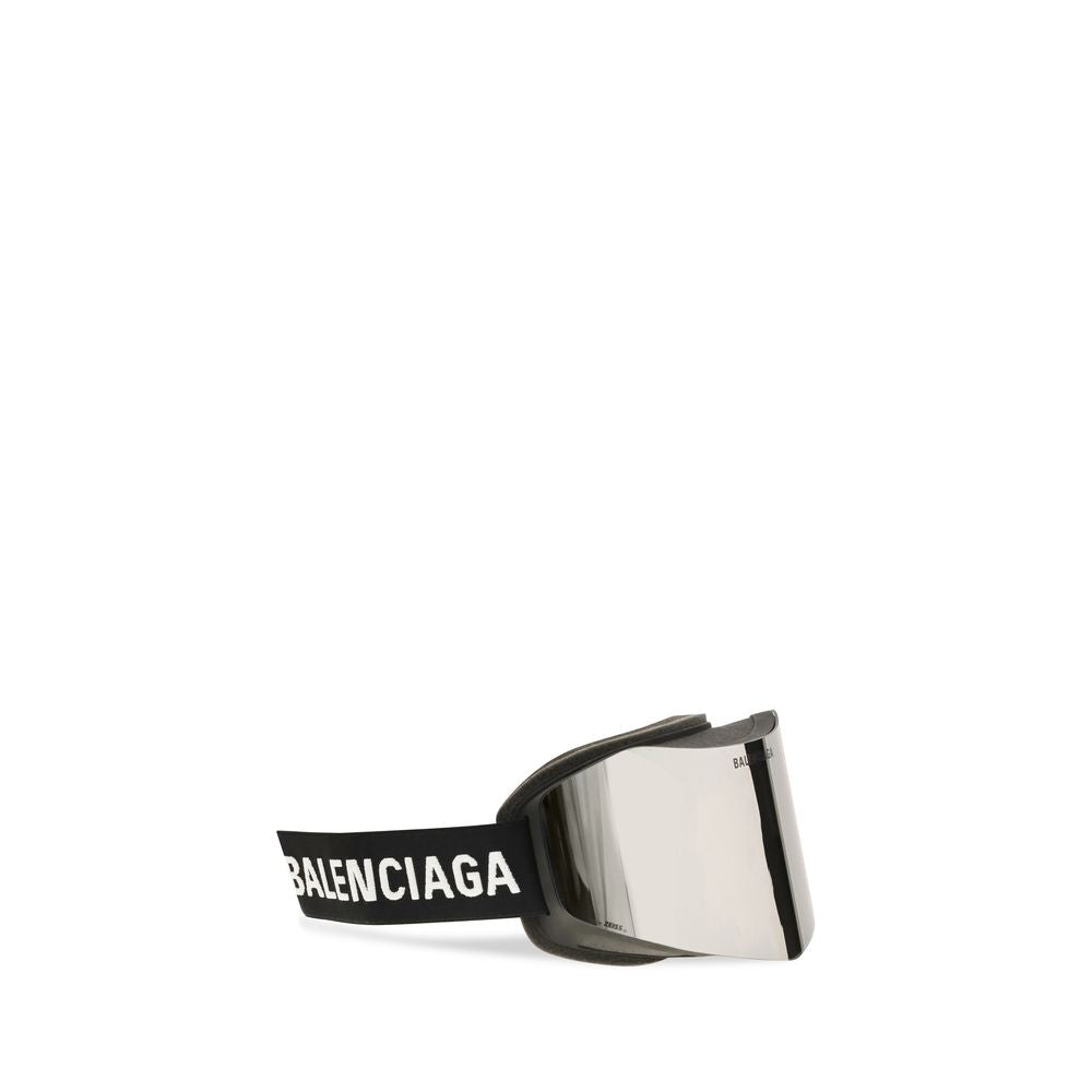 Balenciaga Silver Polyamide Ski Mask Sunglasses
