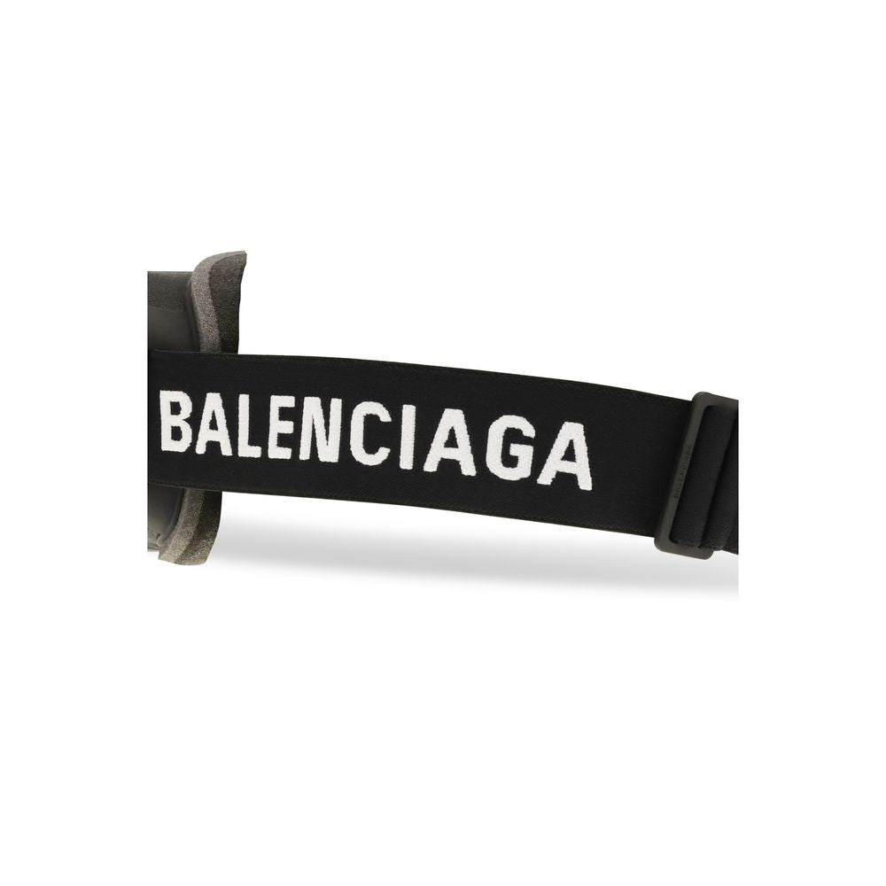 Balenciaga Silver Polyamide Ski Mask Sunglasses