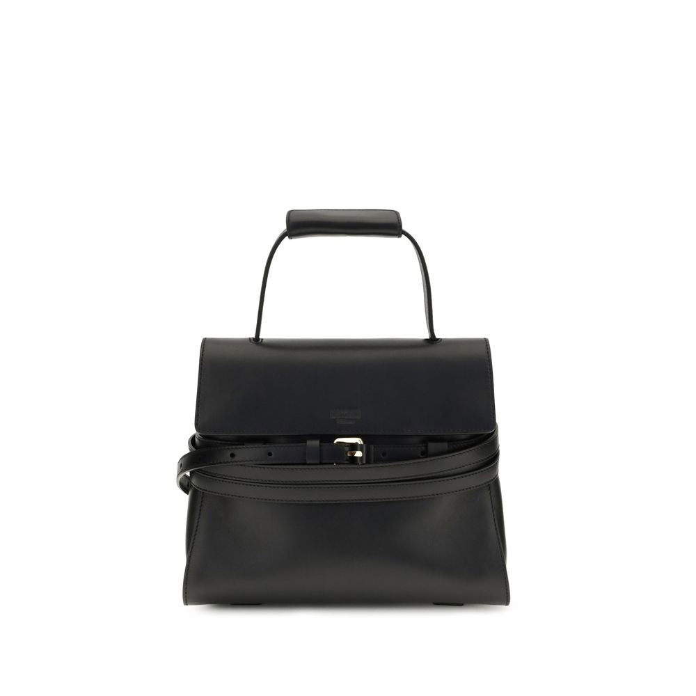 Moschino Black Calf Leather Shoulder Bag