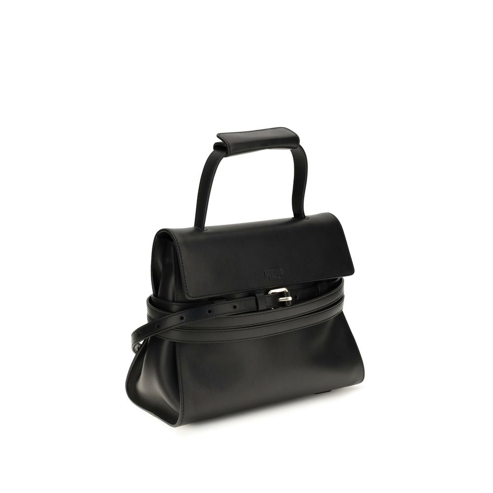 Moschino Black Calf Leather Shoulder Bag