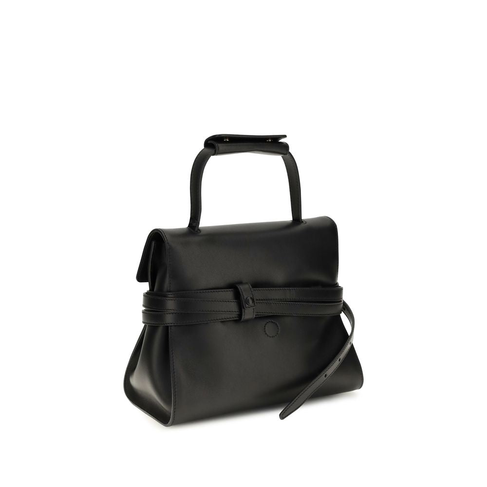 Moschino Black Calf Leather Shoulder Bag