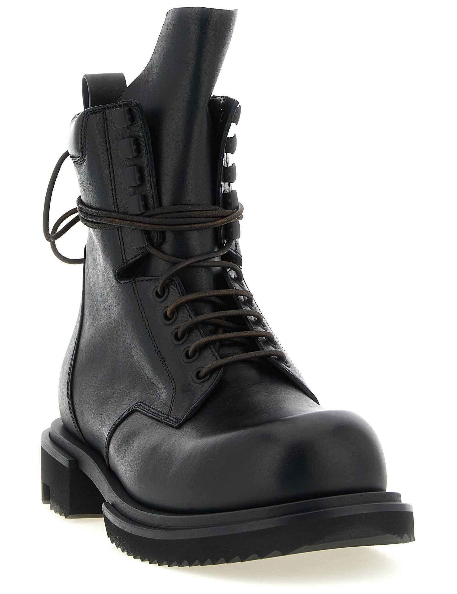 Rick Owens Black Calfskin Ankle Boots