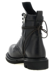 Rick Owens Black Calfskin Ankle Boots