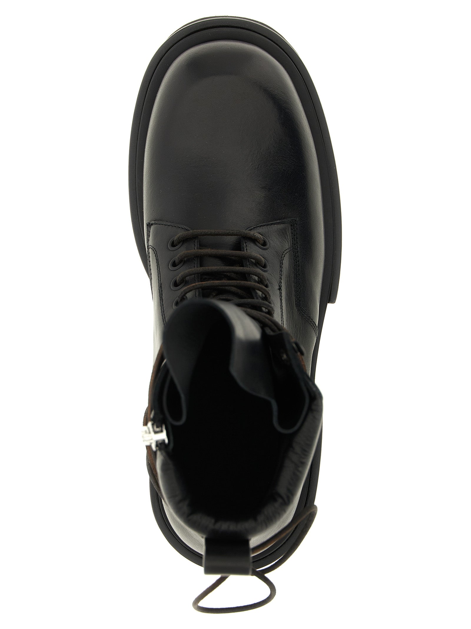Rick Owens Black Calfskin Ankle Boots