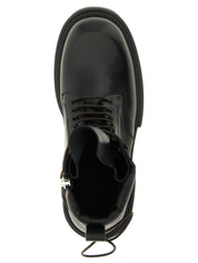 Rick Owens Black Calfskin Ankle Boots