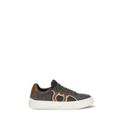 Ferragamo Gray Suede Low Top Sneakers