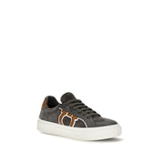 Ferragamo Gray Suede Low Top Sneakers