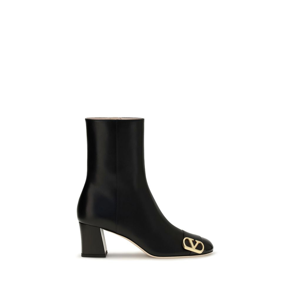 Valentino Garavani Black Calf Leather Boots