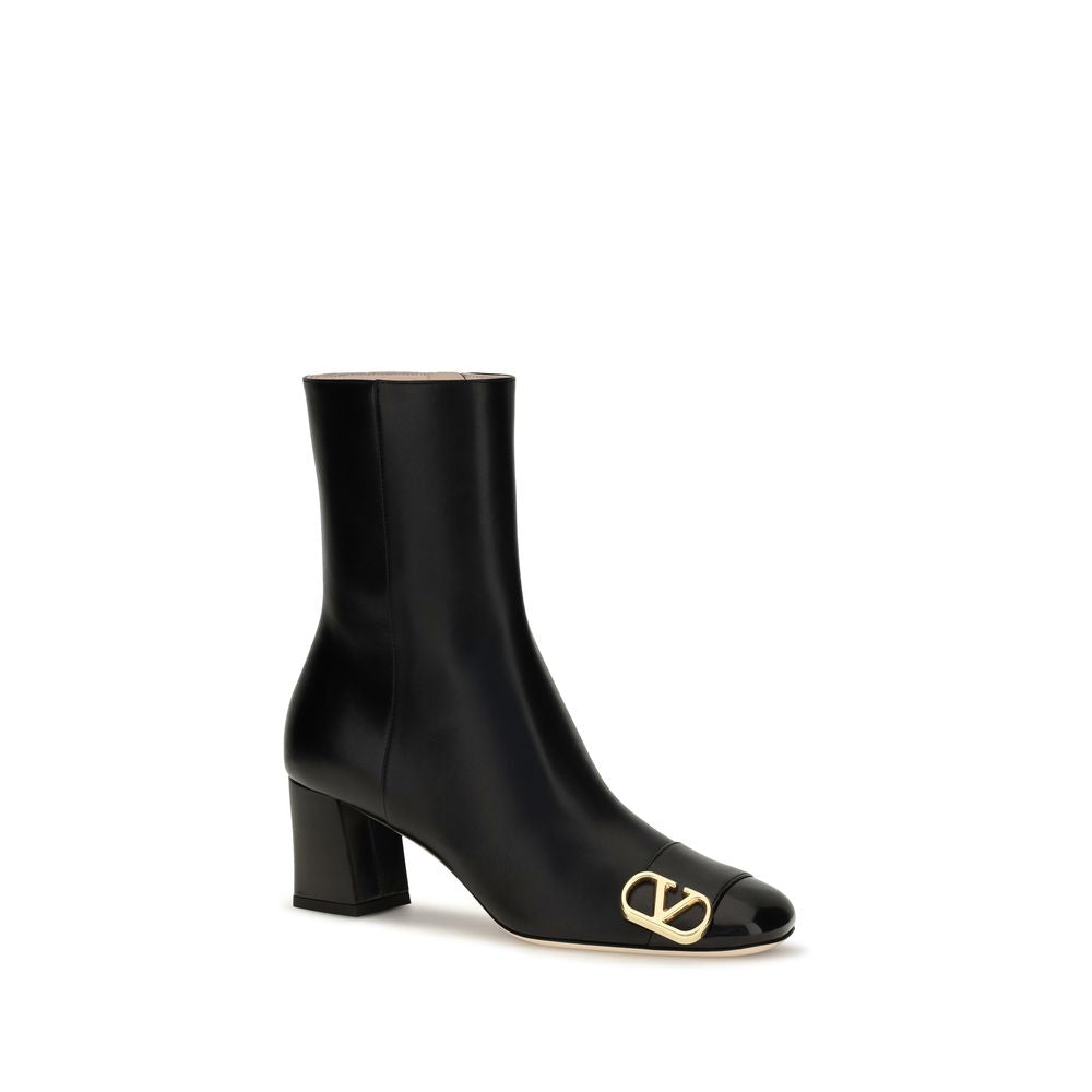 Valentino Garavani Black Calf Leather Boots