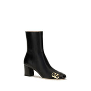 Valentino Garavani Black Calf Leather Boots