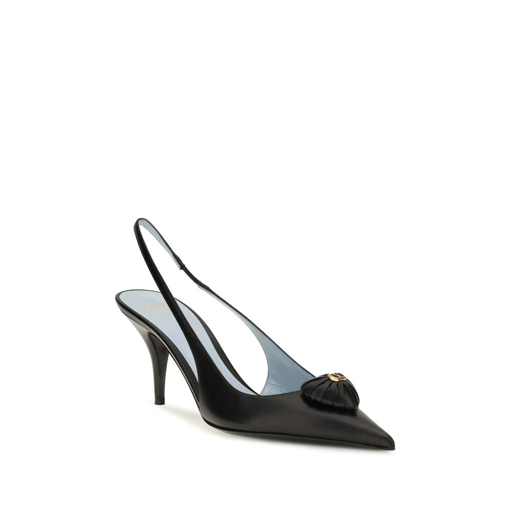 Valentino Garavani Black Calf Leather Pumps