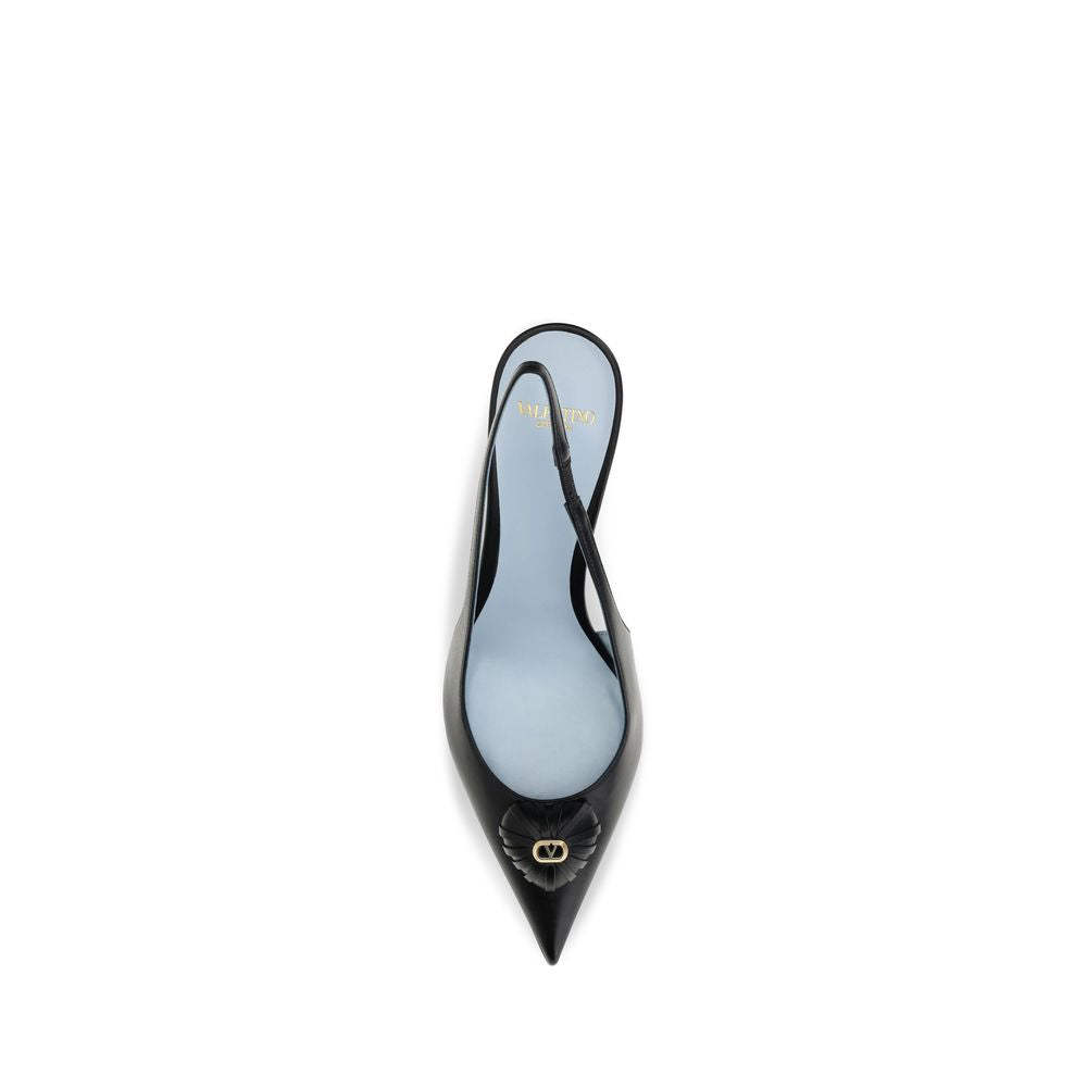 Valentino Garavani Black Calf Leather Pumps