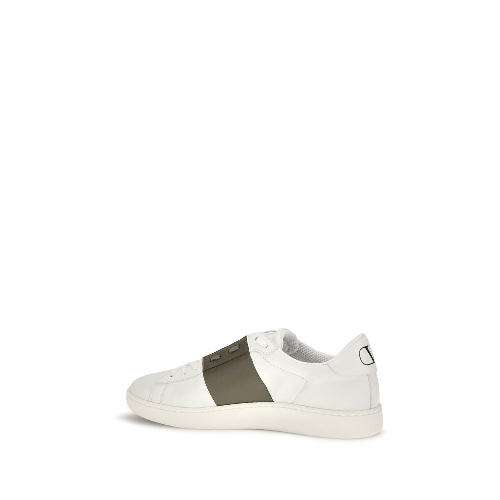Valentino Garavani White Calf Leather Low Top Sneakers