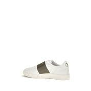 Valentino Garavani White Calf Leather Low Top Sneakers