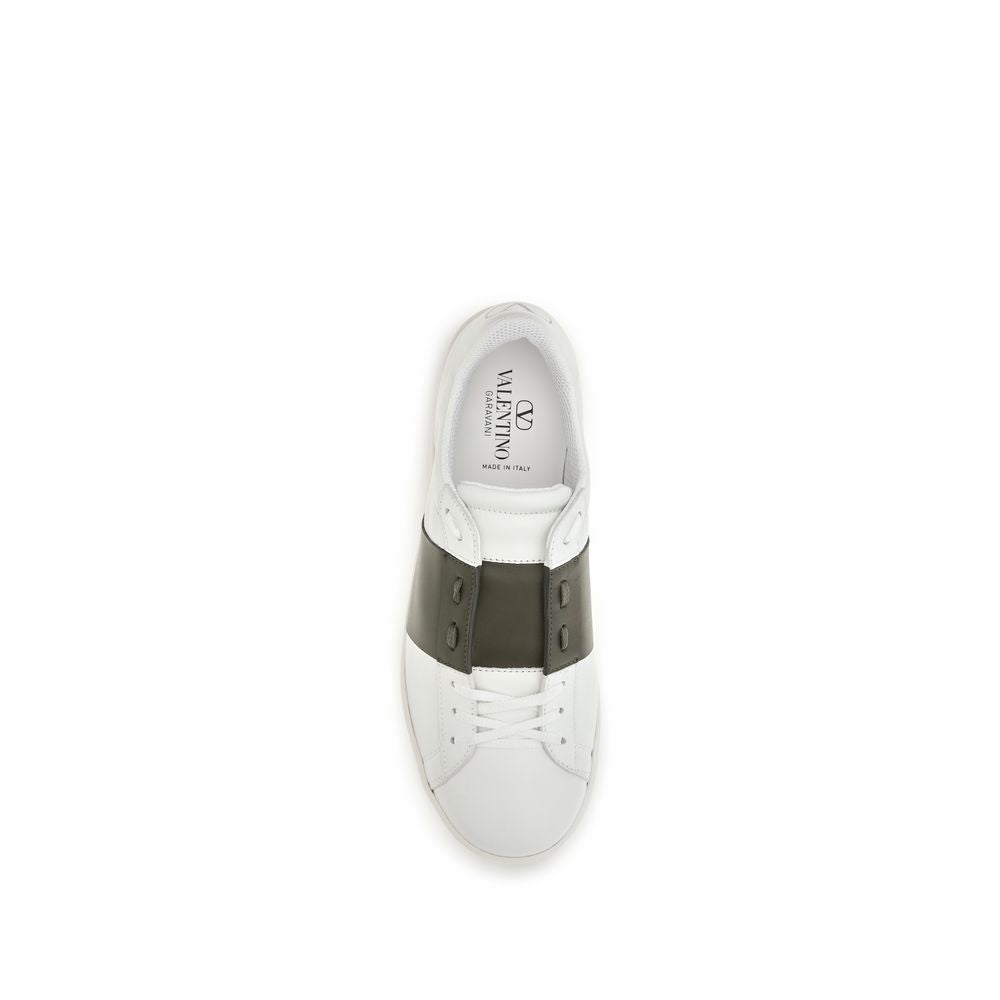 Valentino Garavani White Calf Leather Low Top Sneakers